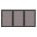 United Visual Products Double Door Enclosed EZ Tack Board, 60"x36", Cherry/Black UV104EZ-BLACK-CHERRY